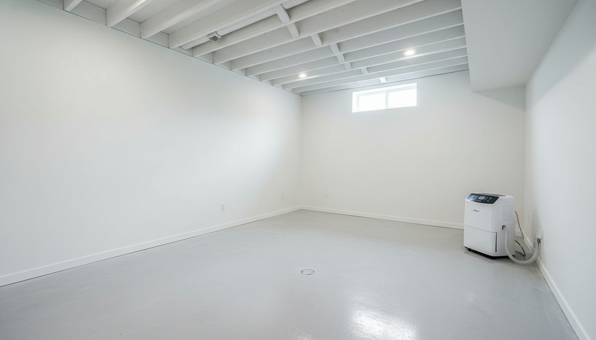 Spotlessly clean basement after professional mold remediation